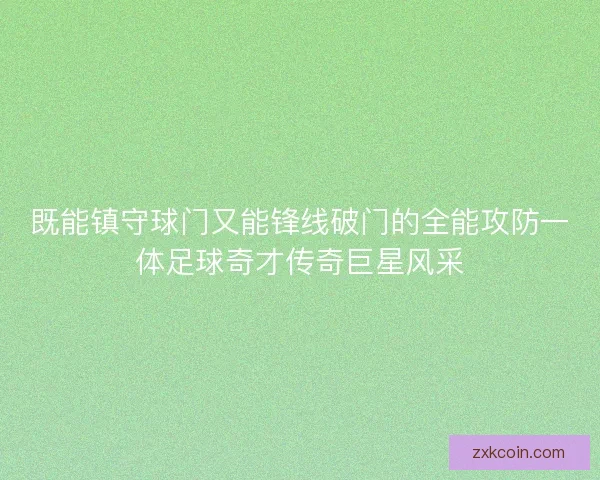 既能镇守球门又能锋线破门的全能攻防一体足球奇才传奇巨星风采