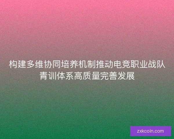 构建多维协同培养机制推动电竞职业战队青训体系高质量完善发展 构建多维协同培养机制推动电竞职业战队青训体系高质量完善发展