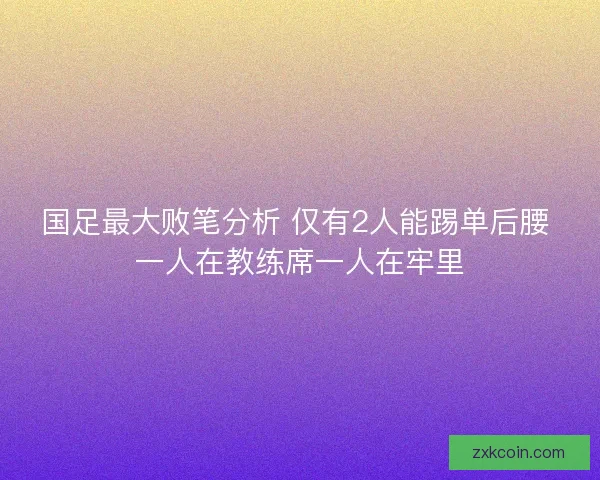 国足最大败笔分析 仅有2人能踢单后腰 一人在教练席一人在牢里 国足最大败笔分析 仅有2人能踢单后腰 一人在教练席一人在牢里